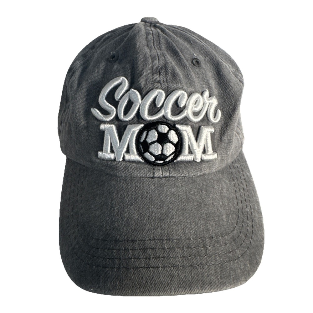 Soccer Baseball Cap Hat Gray Adjustable‎